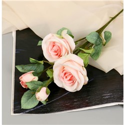 Цветы искусственные "Роза кустовая" 67 см, бледно-розовый