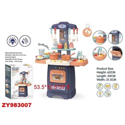 Игровой набор "Кухня" (ZY983007) с аксесс., на бат., свет/звук, льется вода