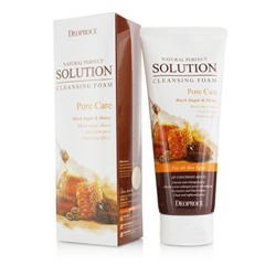 Пенка-скраб для лица DEOPROCE NATURAL PERFECT SOLUTION CLEANSING FOAM BLACK SUGAR & HONEY