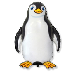 Шар Фигура, Счастливый пингвин (черный) / Happy Penguin (в упаковке) 31"/78 см