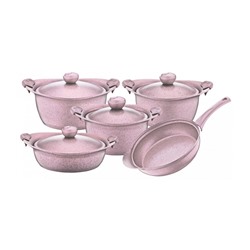 Набор посуды O.M.S. 3012.06.11-Pin 9 предметов розовый