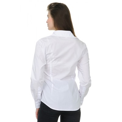Рубашка женская белая, с поясом-бантом