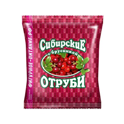 Отруби Сибирские ПШЕНИЧНЫЕ (с брусникой), 200 г Сибирская Клетчатка