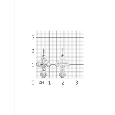 190.55 крест из серебра штампованный белый