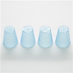 BE-0385/4 Набор насадок 4 шт для кондитерского мешка пластик.2.5/3.7x4.4Hcm (72)