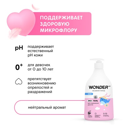 WONDER LAB Экогель для подмывания девочек 0,54 л