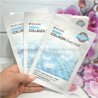 Тканевые маски для лица 3W Clinic Essential Up Collagen Sheet Mask 10 штук (78)