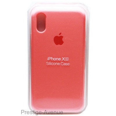 Силиконовый чехол для iPhone X ярко-розовый