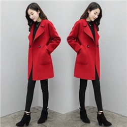 Пальто женское арт КЖ227, цвет:красный