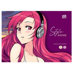 Альбом для акварели ArtSpace 30л. на склейке "Anime style. Girl" (Аа30_53149