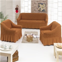 Чехол для мебели 3 предм, рыже-коричневый (рыже-коричневый)