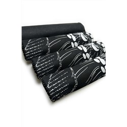 Набор ткани для рукоделия из хлопка "ТД" "Черная материя" 50х50 (4 шт)