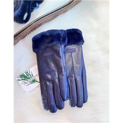 Перчатки Fashion Gloves с меховой опушкой/эко кожа