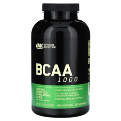 Optimum Nutrition, BCAA 1000 Caps, большая упаковка, 500 мг, 400 капсул