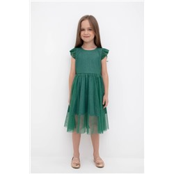 Платье  для девочки  К 5528/4/темно-зеленый