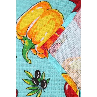 Полотенце вафельное с петелькой, цвет МИКС, размер 33х50 см