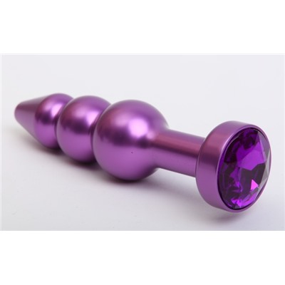 Пробка металл фигурная елочка фиолетовая с фиолетовым стразом 11,2х2,9см 47433-5MM