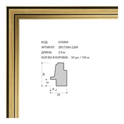 Багет пластиковый 23х32 ZR5730H-2289 /уп 145м/