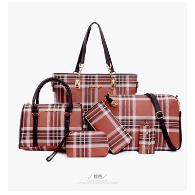 Набор сумок из 6 предметов, арт А139, цвет: коричневый ОЦ