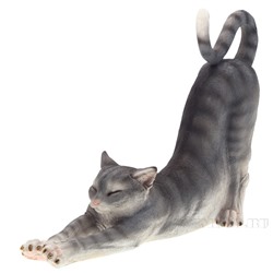 Фигура декоративная Кошка L36H33см(цвет серый)
