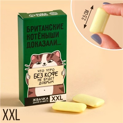 УЦЕНКА Жевательные резинки XXL в коробке «Утро без кофе не будет добрым»