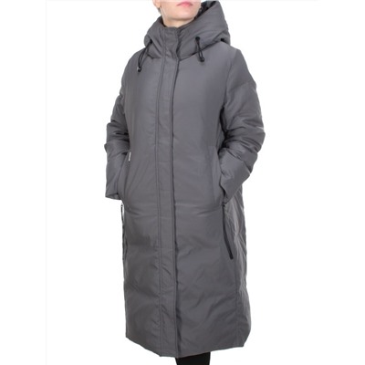 2233 DARK GRAY Пальто женское зимнее AKIDSEFRS (200 гр. холлофайбера)