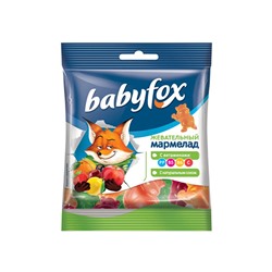 Жевательный мармелад Babyfox "Бегемотики" с соком ягод и фруктов 30г (Бебифокс) ВМ366