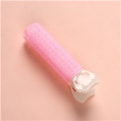 Бигуди для прикорневого объема, с зажимом, 2 × 1 см, 10,7 см, цвет розовый/бежевый