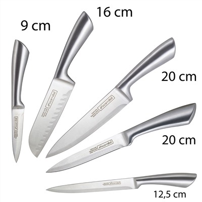 Набор ножей 6 предметов из нержавеющей стали Kamille KM-5130 на деревянной подставке оптом