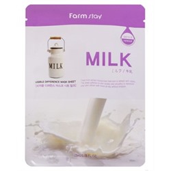 Тканевая маска Farm Stay Milk Visible Difference Mask Sheet 23 мл
