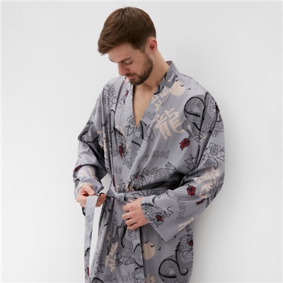 Халат домашний KAFTAN "Дракон", р.52-54. серый