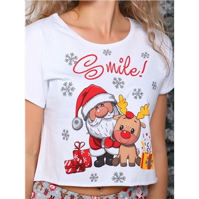 Дед Мороз(серый) футболка+шорты