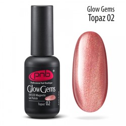 Магнитный гель-лак Glow Gems Pnb 02 Topaz, 8 мл.