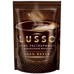 «LUSSO», кофе растворимый с добавлением молотого, 75г