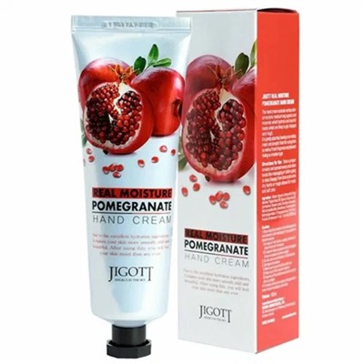 Jigott Крем для рук с экстрактом граната - Real moisture pomegranate hand cream, 100гр