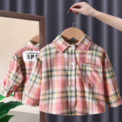 Рубашка детская арт КД73, цвет:розовый