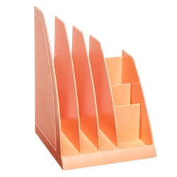 Лоток для бумаг вертикальный, 6 отделений, ErichKrause "Regatta Pastel Bloom", персиковый