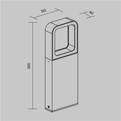 Светильник ландшафтный Outdoor O461FL-L7GF3K, 7Вт, 4х12х35 см, LED, 350Лм, 3000К, цвет графит