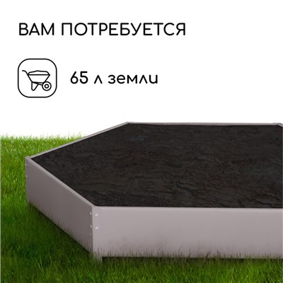 Клумба оцинкованная, d = 80 см, h = 15 см, Greengo