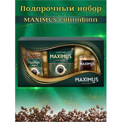 Подарочный набор кружка + кофе MAXIMUS COLUMBIAN 95гр+40гр