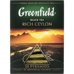 Чай Greenfield Rich Ceylon черн. пирамидки фольгир. 20 пак/уп 0898-08