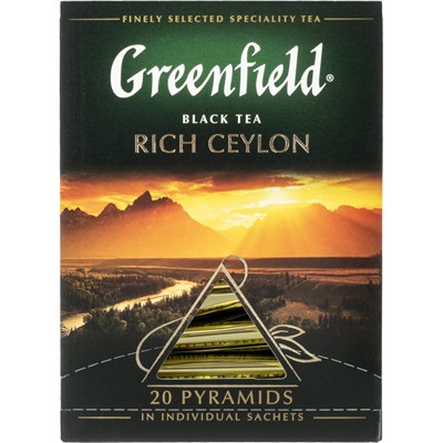 Чай Greenfield Rich Ceylon черн. пирамидки фольгир. 20 пак/уп 0898-08