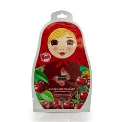 DANJIA  Маска тканевая для лица CHERRY and COLLAGEN Глубокое Увлажнение, Против Морщин ВИШНЯ и Коллаген  30мл  (DZ-165)