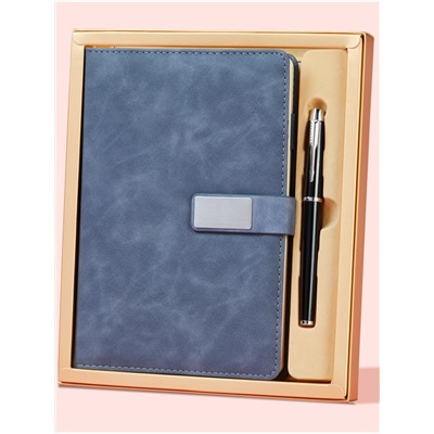 Подарочный набор в коробке, блокнот и ручка, арт БК2, цвет:2559 джинсовый синий