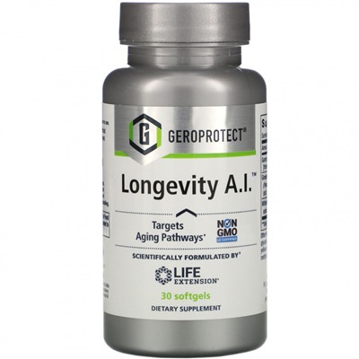 Life Extension, GEROPROTECT Longevity A.I., 30 капсул