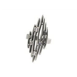 "Колаб" кольцо в серебряном покрытии  из коллекции "Сиам" от Jenavi