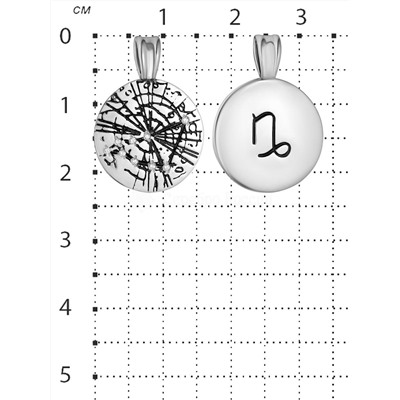 Подвеска кулон знак зодиака Козерог серебро с фианитами и покрытием клиар 925 пробы п058рч Козерог