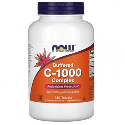 NOW Foods, комплекс буферизованного витамина C-1000, 180 таблеток