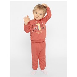 CSNB 90165-32-354 Комплект для мальчика (джемпер, брюки),коричнево-бордовый
