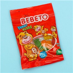 Жевательный мармелад BEBETO Микс, 6 вкусов ассорти, 18 г